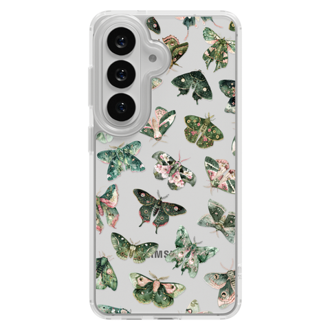 Green Pink Luna Moths Phone Case For iPhone 17 Air 16e 15 14 13 Pro Max Mini 7 8 SE Galaxy S26 S25 Aesthetic Witchy Mystic