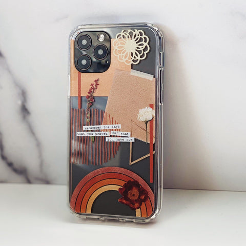 Rustic Abstract Collage Scraps Phone Case For iPhone 17 16 15 14 13 7 8 SE Galaxy S26 S25 (Feat)