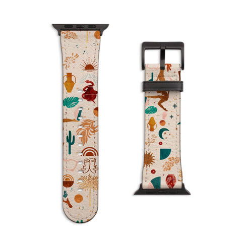 Modern Boho Mid Century Apple Watch Band For Series 3 4 5 6 7 8 9 10 11 SE Ultra 38mm 40mm 41mm 42mm 44mm 45mm 46mm 49mm Apple Watch Straps