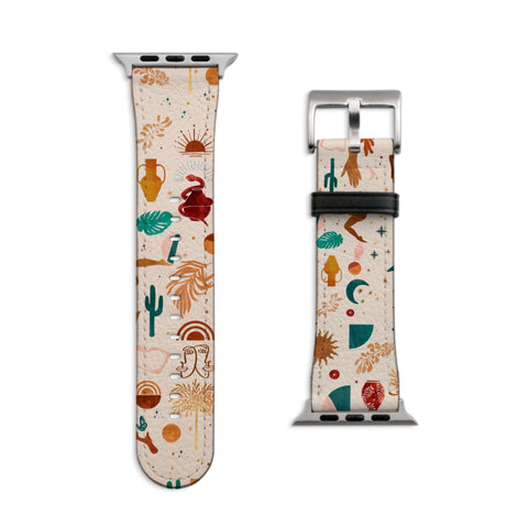 Modern Boho Mid Century Apple Watch Band For Series 3 4 5 6 7 8 9 10 11 SE Ultra 38mm 40mm 41mm 42mm 44mm 45mm 46mm 49mm Apple Watch Straps