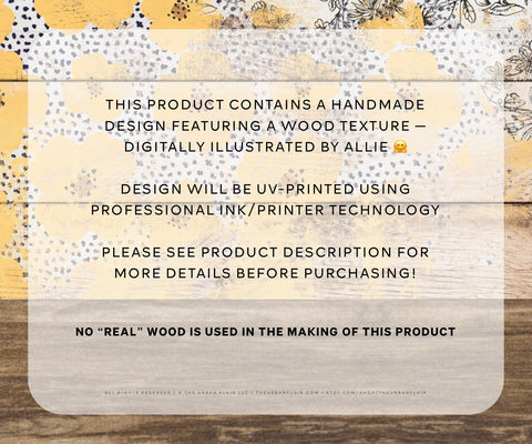 Rustic Chic Flowers & Wood Print AirPods Case for AirPods Pro and AirPods 1st/2nd Gen - The Urban Flair (Feat)