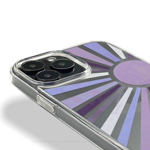 Deep Purple Sun Rays Phone Case For Apple iPhone 17 16 15 14 13 7 8 SE Samsung Galaxy S26 S25