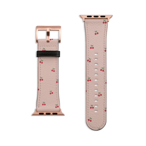 Dainty Micro Cherries Apple Watch Band - Matte Rose Gold