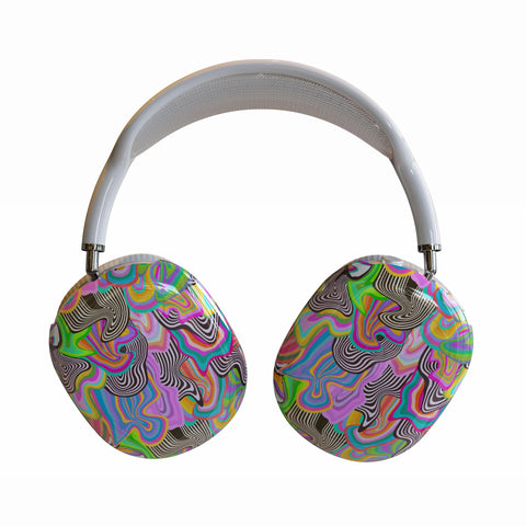 Psychedelic Drippy AirPods Max Case | Snap On Air Pods Max Cover | Protective Case For New AirPods Headphones with Colorful Aesthetic Design