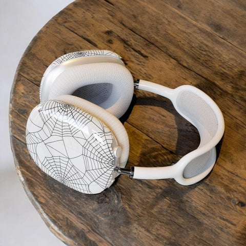 Spider Web AirPods Max Case | Snap On Air Pods Max Cover | Protective Case For New AirPods Max Headphones With Witchy Halloween Design