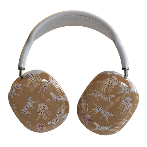 Trendy Boho Leopards AirPods Max Case | Snap On Air Pods Max Cover | Protective Case For AirPods Max Headphones With Aesthetic Fall Design