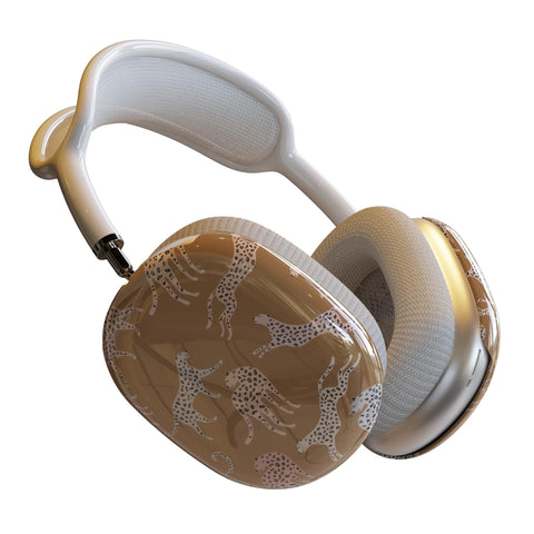 Trendy Boho Leopards AirPods Max Case | Snap On Air Pods Max Cover | Protective Case For AirPods Max Headphones With Aesthetic Fall Design