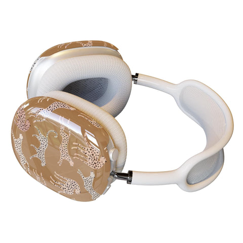 Trendy Boho Leopards AirPods Max Case | Snap On Air Pods Max Cover | Protective Case For AirPods Max Headphones With Aesthetic Fall Design