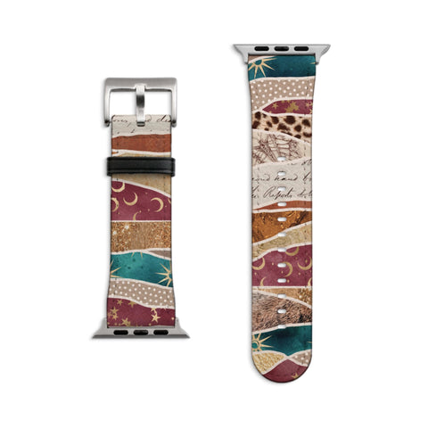 Boho Whimsigoth Apple Watch Band - Matte Silver