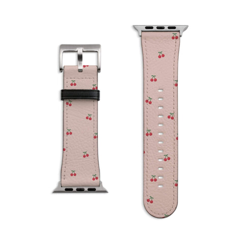 Dainty Micro Cherries Apple Watch Band - Matte Silver