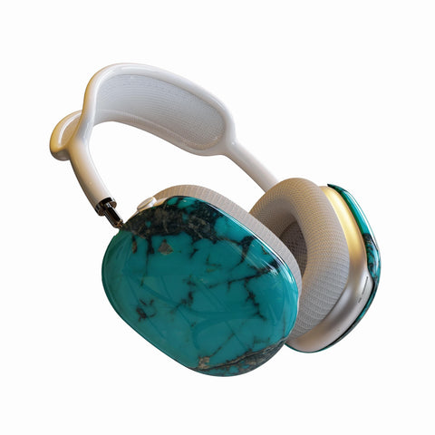 Bohemian Turquoise Stone Print AirPods Max Case | Snap On Air Pods Max Cover | Protective Case For New AirPods Max Headphones
