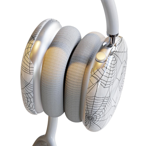 Spider Web AirPods Max Case | Snap On Air Pods Max Cover | Protective Case For New AirPods Max Headphones With Witchy Halloween Design