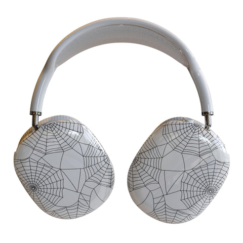 Spider Web AirPods Max Case | Snap On Air Pods Max Cover | Protective Case For New AirPods Max Headphones With Witchy Halloween Design