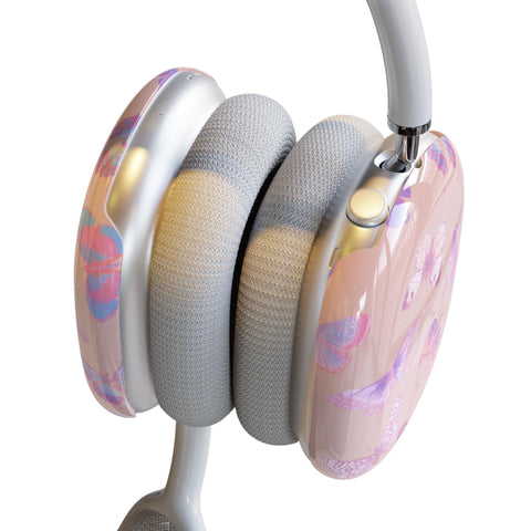 Pink Butterflies AirPods Max Case | Snap On Air Pods Max Cover | Protective Case For AirPods Max Headphones With Aesthetic Design