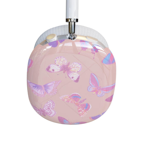 Pink Butterflies AirPods Max Case | Snap On Air Pods Max Cover | Protective Case For AirPods Max Headphones With Aesthetic Design