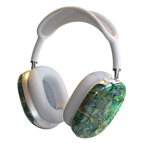 Green Abalone Shell Print AirPods Max Case | Snap On Air Pods Max Cover | Protective Case For New AirPods Max Headphones