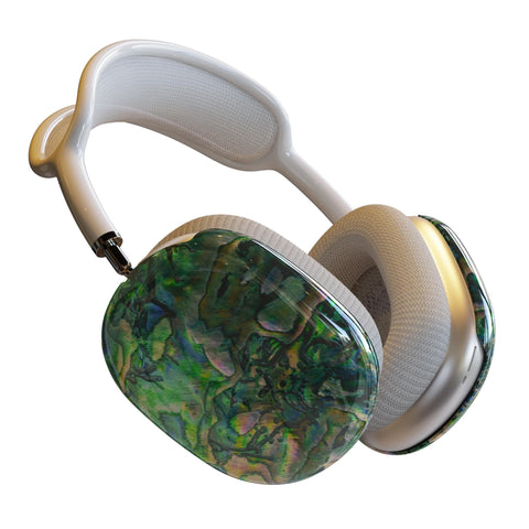 Green Abalone Shell Print AirPods Max Case | Snap On Air Pods Max Cover | Protective Case For New AirPods Max Headphones