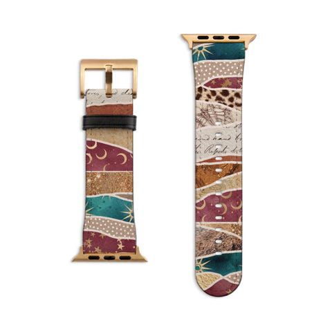 Boho Whimsigoth Apple Watch Band - Matte Gold