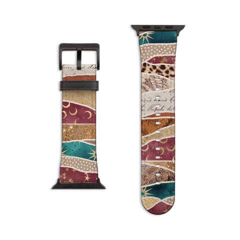 Boho Whimsigoth Apple Watch Band - Matte Black