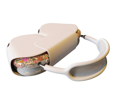Retro Floral Airpods Max 2 Case – 70s Aesthetic Protective Hard Cover for Apple Headphones, Vintage Flower Power Airpods Max 2 Accessories