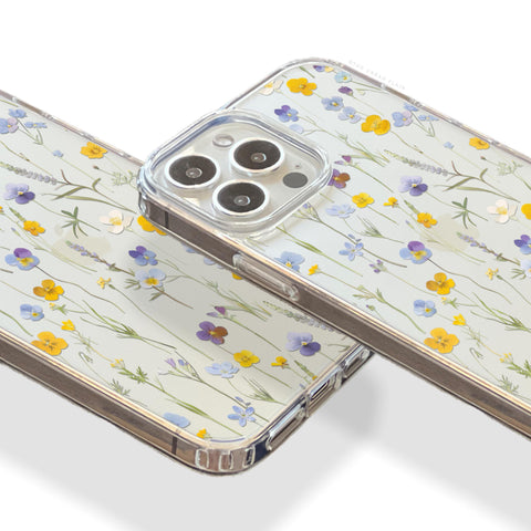 Pansy Wildflower Clear Phone Case - The Urban Flair (Feat)