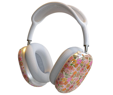 Retro Floral Airpods Max 2 Case – 70s Aesthetic Protective Hard Cover for Apple Headphones, Vintage Flower Power Airpods Max 2 Accessories