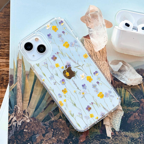 Pansy Wildflower Clear Phone Case - The Urban Flair (Feat)