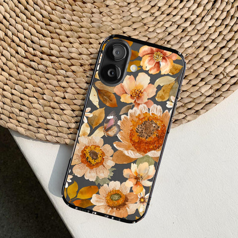 Boho Autumn Wildflowers Clear Phone Case - The Urban Flair (Feat)