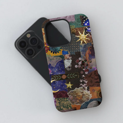 Whimsy Mixed Media Collage Tough Phone Case for iPhone 17 Pro - The Urban Flair (Feat)