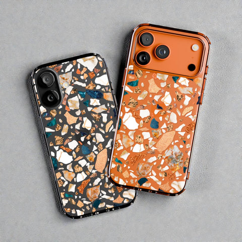 Terrazzo Phone Case For iPhone 17 16 15 14 13 7 8 SE Galaxy S26 S25 (Feat)