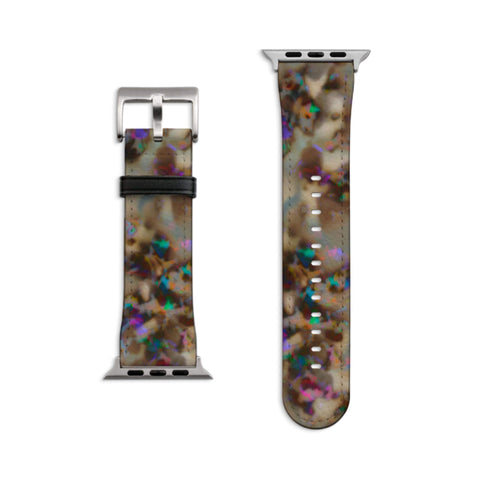 Mermaid Tortoise Shell Print Apple Watch Band - Matte Silver