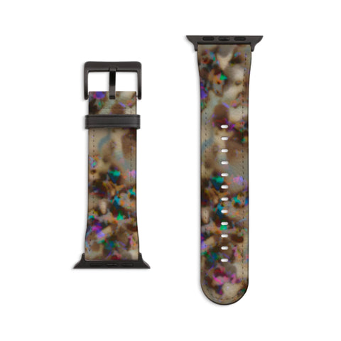 Mermaid Tortoise Shell Print Apple Watch Band - Matte Black