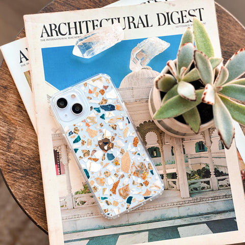 Terrazzo Phone Case For iPhone 17 16 15 14 13 7 8 SE Galaxy S26 S25 (Feat)