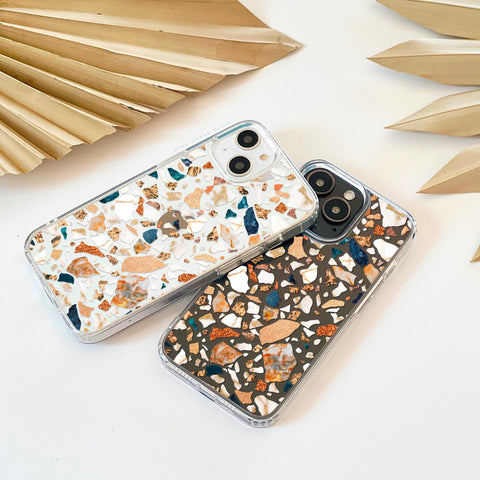 Terrazzo Phone Case For iPhone 17 16 15 14 13 7 8 SE Galaxy S26 S25 (Feat)