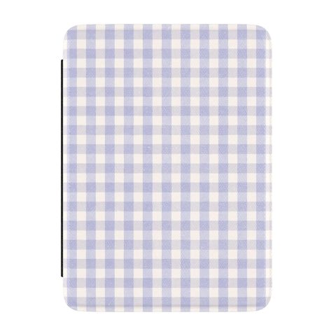 Lavender Gingham Coquette Kindle Case | Paperwhite 7″ (2024 Colorsoft) Saffiano Leather Cover