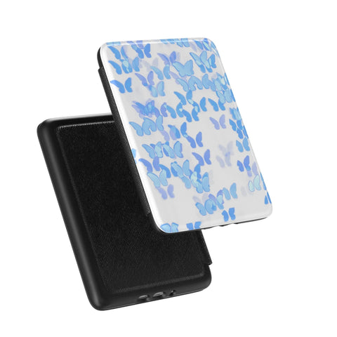 Blue Butterflies Kindle Case | Paperwhite 7″ (2024 Colorsoft) Saffiano Leather Cover