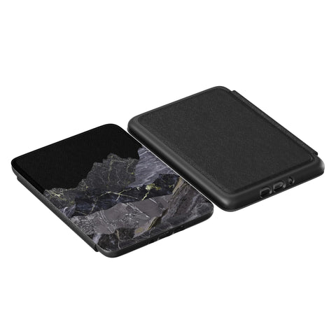 Black Gold Marble Print Kindle Case | Paperwhite 7″ (2024 Colorsoft) Saffiano Leather Cover