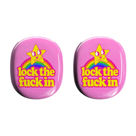 Lock In Airpods Max 2 Case | Protective Snap On Air Pods Max Cover With Funny Design For Gym (feat)