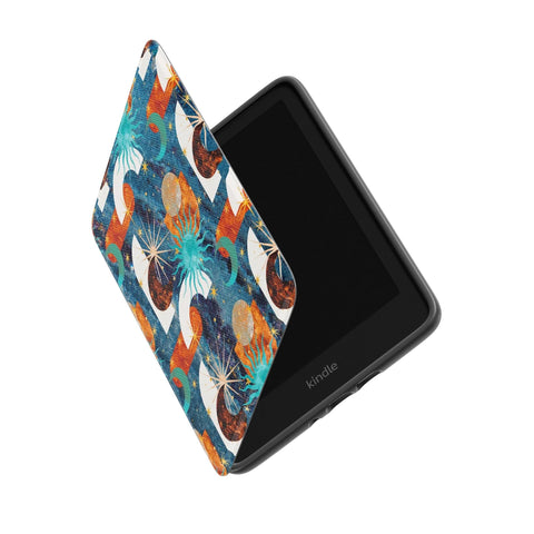 Boho Celestial Sun Moon Kindle Case | Paperwhite 7″ (2024 Colorsoft) Saffiano Leather Cover