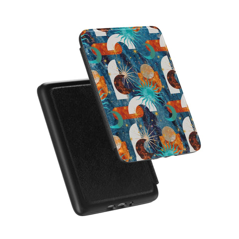 Boho Celestial Sun Moon Kindle Case | Paperwhite 7″ (2024 Colorsoft) Saffiano Leather Cover
