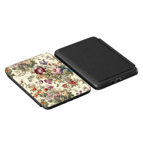 Baroque Floral Kindle Case | Paperwhite 7″ (2024 Colorsoft) Saffiano Leather Cover