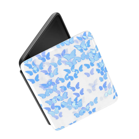 Blue Butterflies Kindle Case | Paperwhite 7″ (2024 Colorsoft) Saffiano Leather Cover