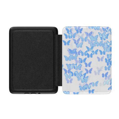 Blue Butterflies Kindle Case | Paperwhite 7″ (2024 Colorsoft) Saffiano Leather Cover