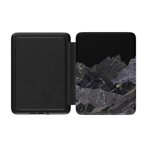Black Gold Marble Print Kindle Case | Paperwhite 7″ (2024 Colorsoft) Saffiano Leather Cover