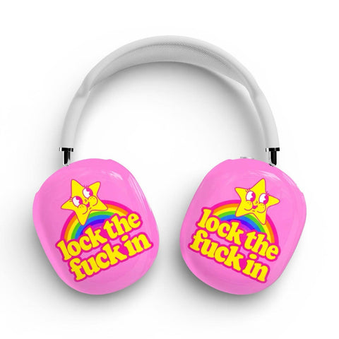 Lock In Airpods Max 2 Case | Protective Snap On Air Pods Max Cover With Funny Design For Gym (Feat)