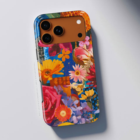 Summer Flower Collage Tough Phone Case for iPhone 17 Pro - The Urban Flair (Feat)