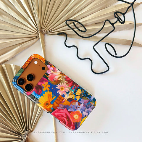 Summer Flower Collage Tough Phone Case for iPhone 17e - The Urban Flair (Feat)