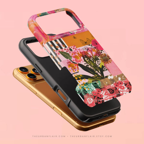 Maximalist Bloom Collage Tough Phone Case for iPhone 17 Air - The Urban Flair (Feat)