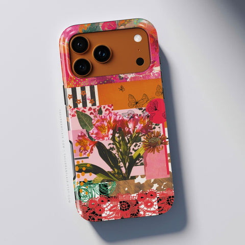 Maximalist Bloom Collage Tough Phone Case for iPhone 16 Plus - The Urban Flair (Feat)