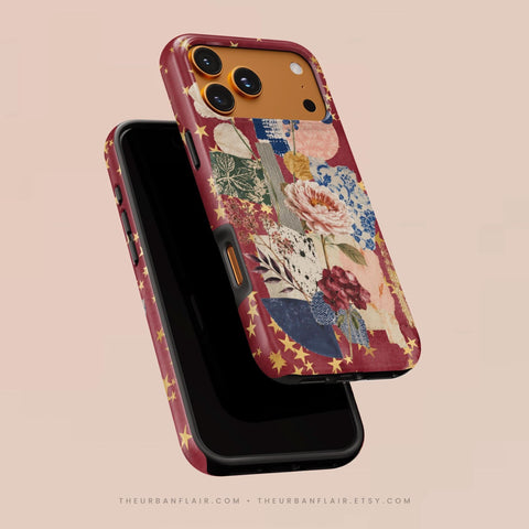 Rustic Botanical Collage Tough Phone Case for iPhone 17 - The Urban Flair (Feat)